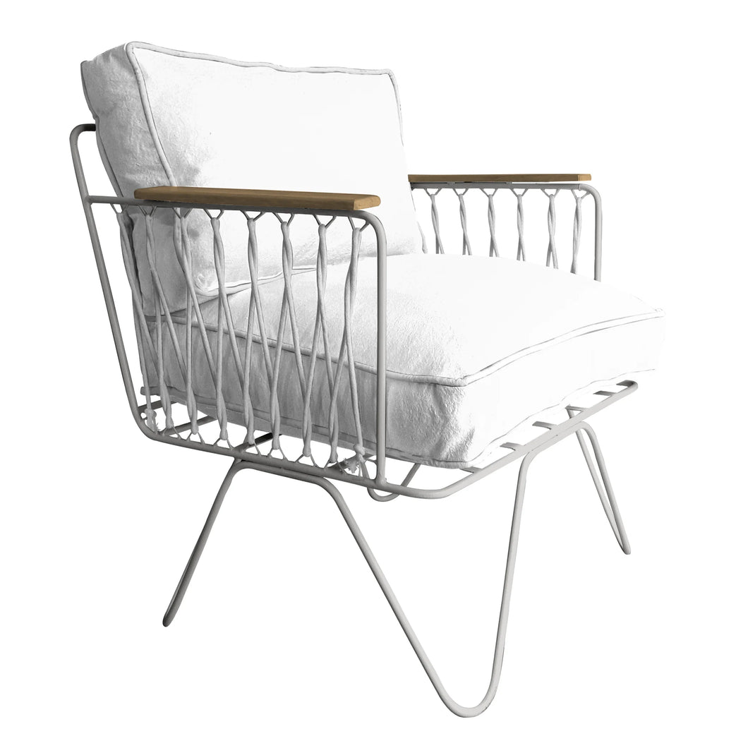 Fauteuil CROISETTE coton - BLANC