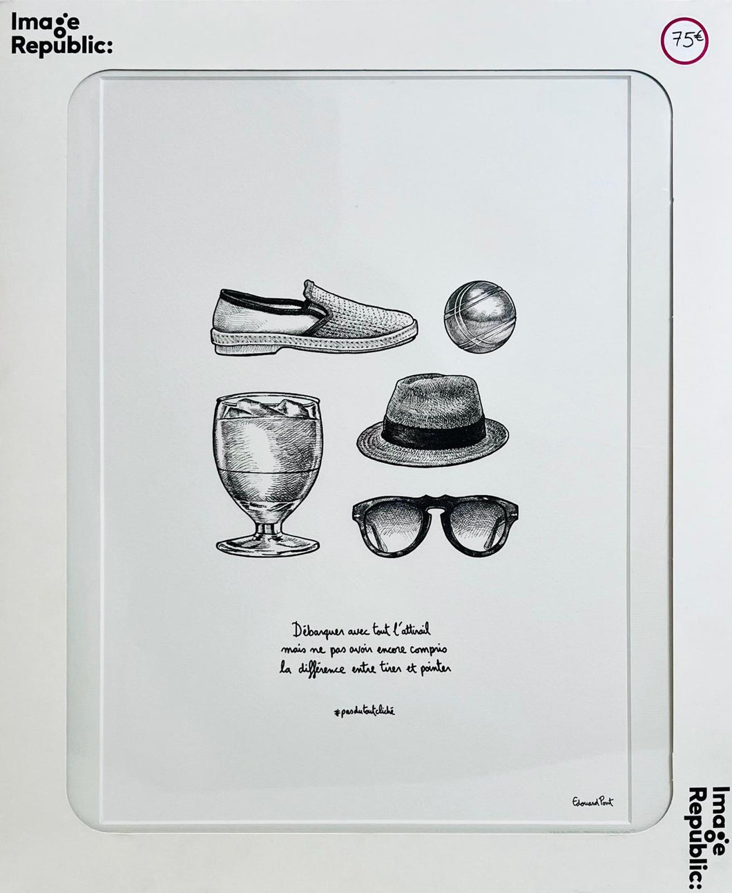 Affiche Illustration Pétanque - 40x50cm