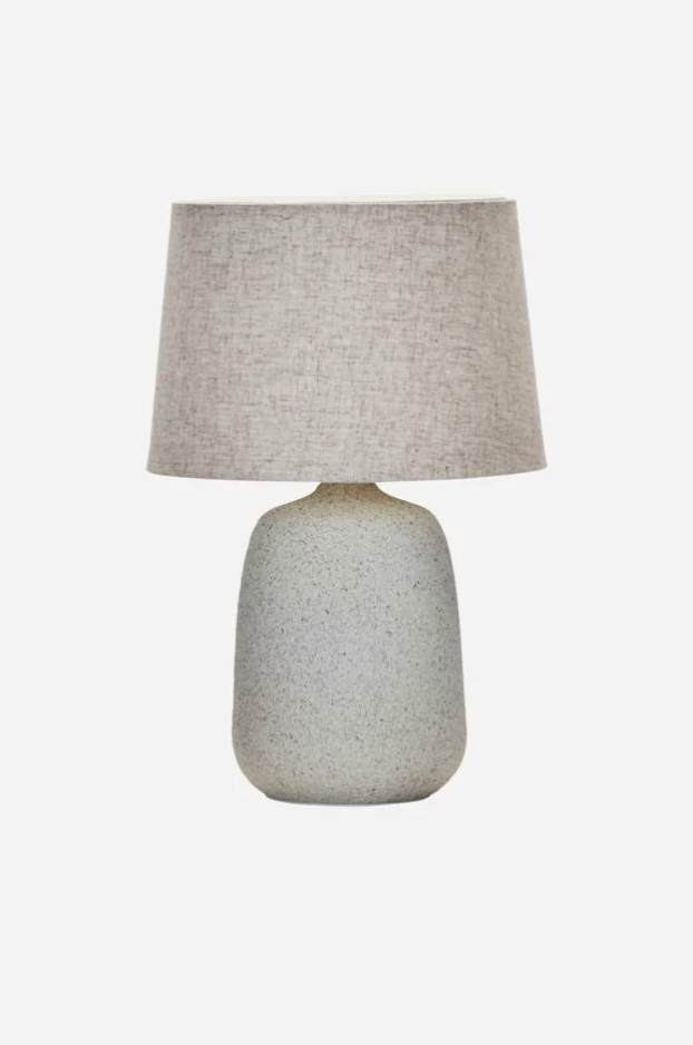 Lampe blanche - abat jour naturel