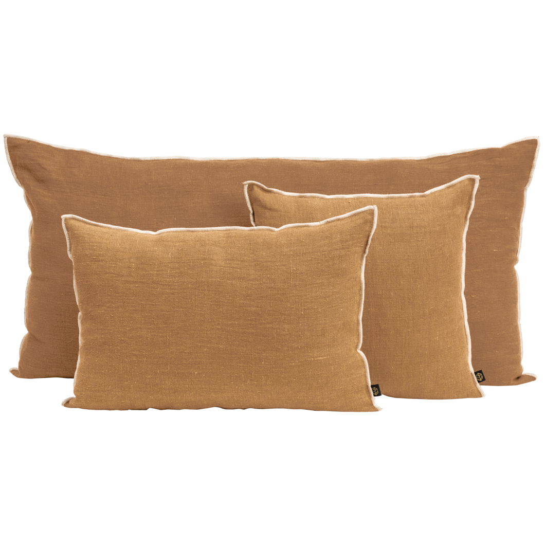 Coussin en lin - Tabac