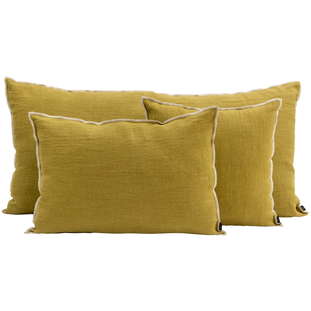 Coussin en lin - Olive