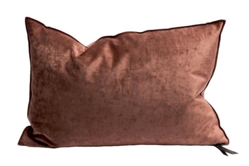 Coussin vice versa - Velours royal - ARGILE