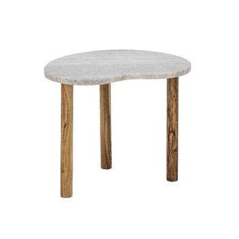 Table d’appoint haricot plateau marbre